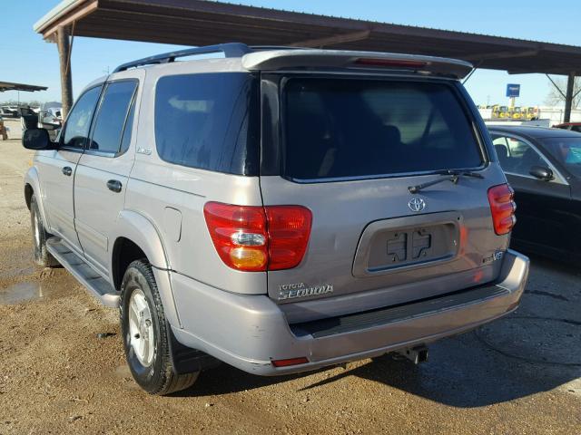 5TDZT38A71S026168 - 2001 TOYOTA SEQUOIA LI TAN photo 3