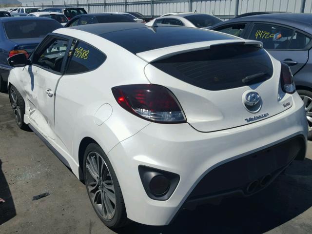 KMHTC6AE0GU291308 - 2016 HYUNDAI VELOSTER T WHITE photo 3