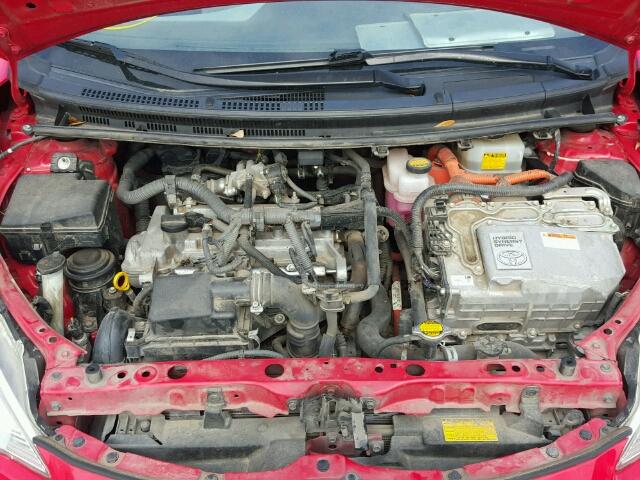 JTDKDTB35C1519985 - 2012 TOYOTA PRIUS C RED photo 7