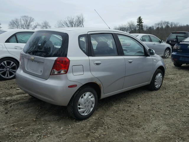 KL1TD66696B669307 - 2006 CHEVROLET AVEO BASE GRAY photo 4