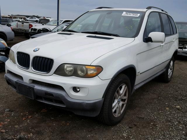 5UXFA13524LU24545 - 2004 BMW X5 3.0I WHITE photo 2