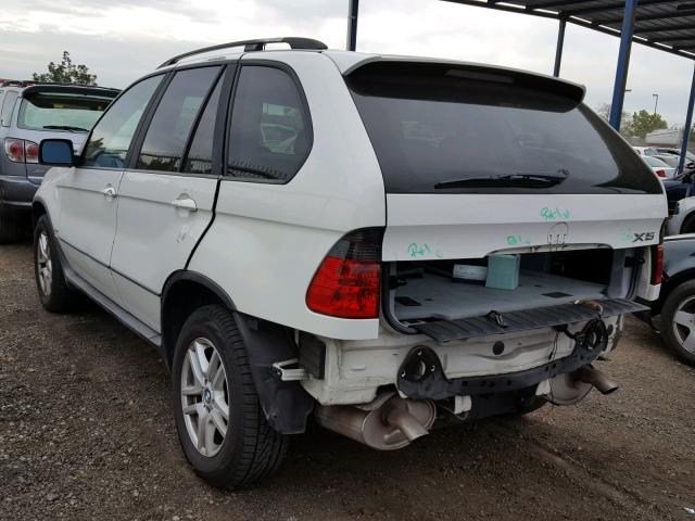 5UXFA13524LU24545 - 2004 BMW X5 3.0I WHITE photo 3