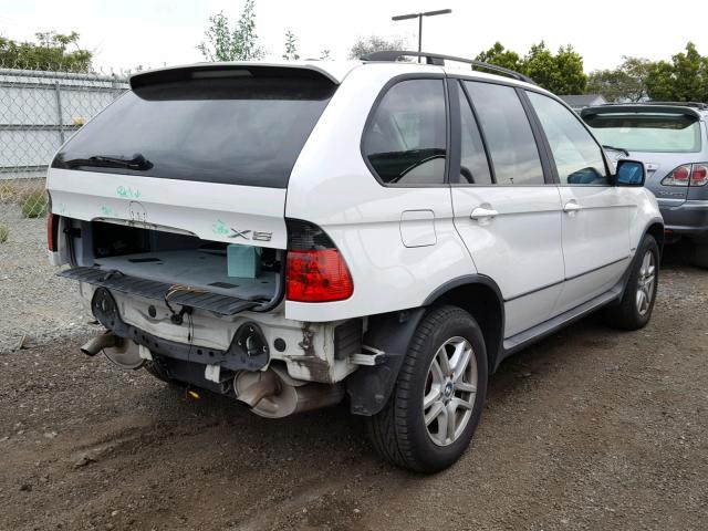 5UXFA13524LU24545 - 2004 BMW X5 3.0I WHITE photo 4