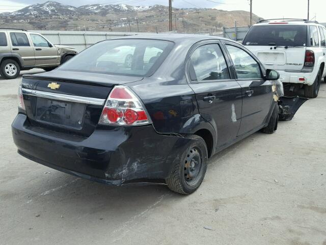KL1TD5DE6AB109189 - 2010 CHEVROLET AVEO LS BLACK photo 4