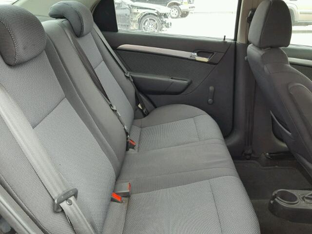 KL1TD5DE6AB109189 - 2010 CHEVROLET AVEO LS BLACK photo 6