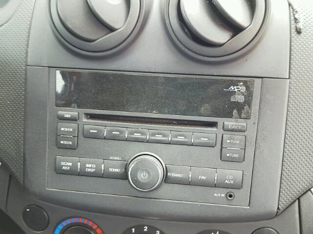 KL1TD5DE6AB109189 - 2010 CHEVROLET AVEO LS BLACK photo 9