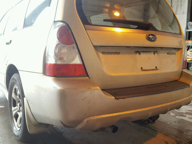 JF1SG63676H749448 - 2006 SUBARU FORESTER 2 TAN photo 9