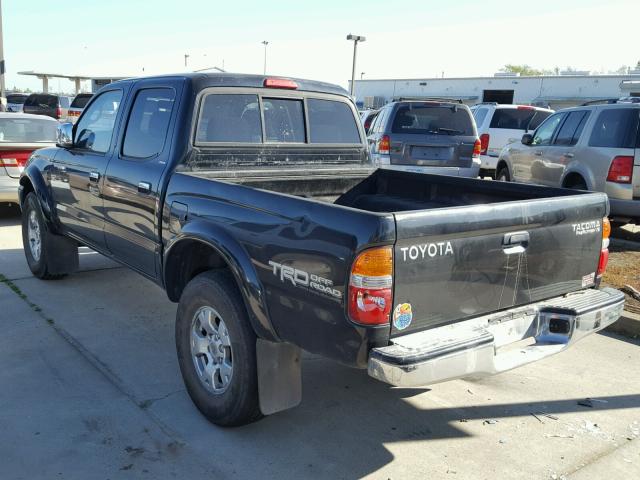 5TEGN92NX3Z187183 - 2003 TOYOTA TACOMA DOU BLACK photo 3