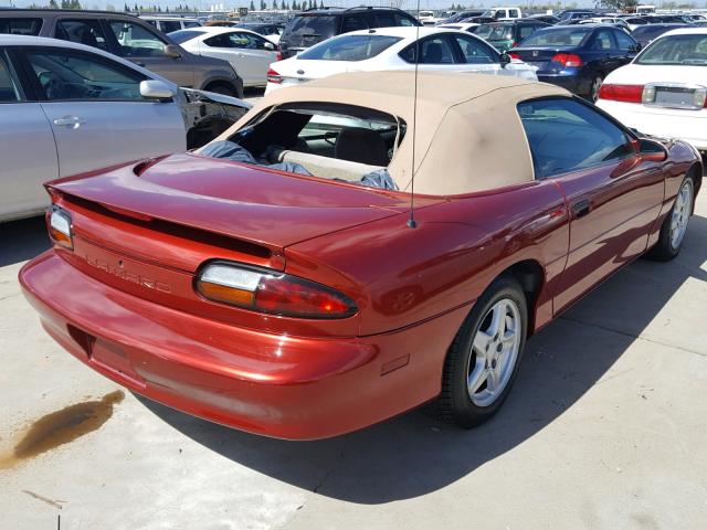 2G1FP32K7V2154242 - 1997 CHEVROLET CAMARO BAS RED photo 4