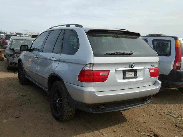 5UXFA13565LY10466 - 2005 BMW X5 3.0I SILVER photo 3