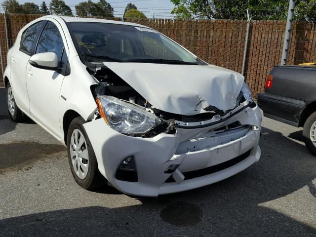 JTDKDTB35E1558787 - 2014 TOYOTA PRIUS C WHITE photo 1