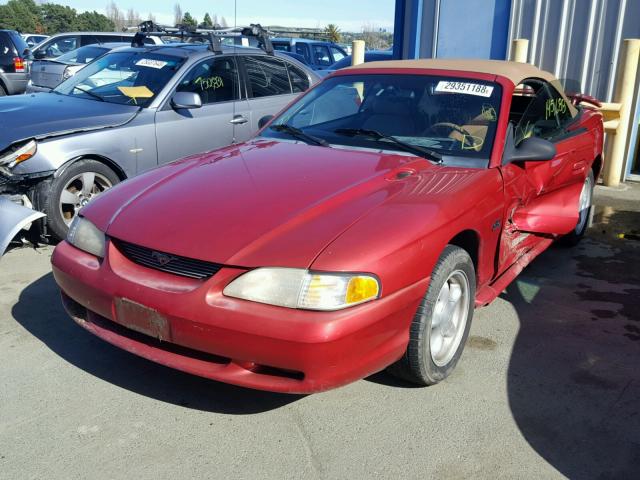 1FALP45T2SF153763 - 1995 FORD MUSTANG GT RED photo 2
