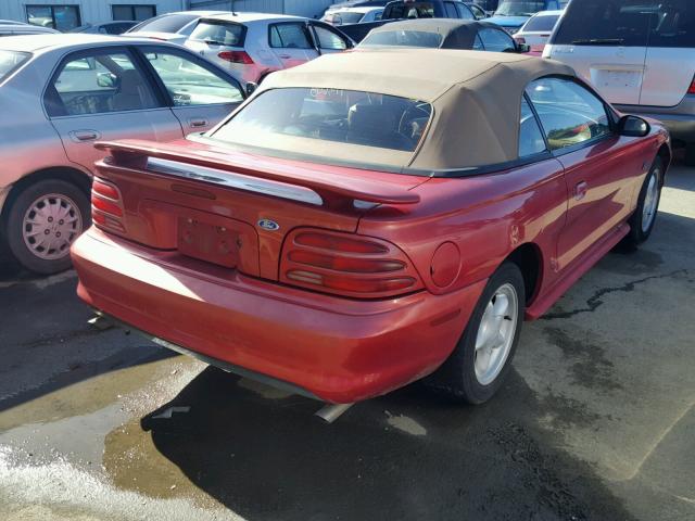1FALP45T2SF153763 - 1995 FORD MUSTANG GT RED photo 4