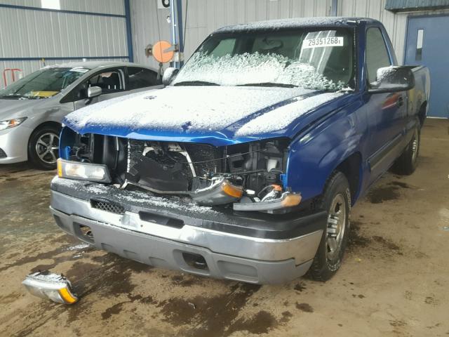 1GCEC14X24Z130227 - 2004 CHEVROLET SILVERADO BLUE photo 2