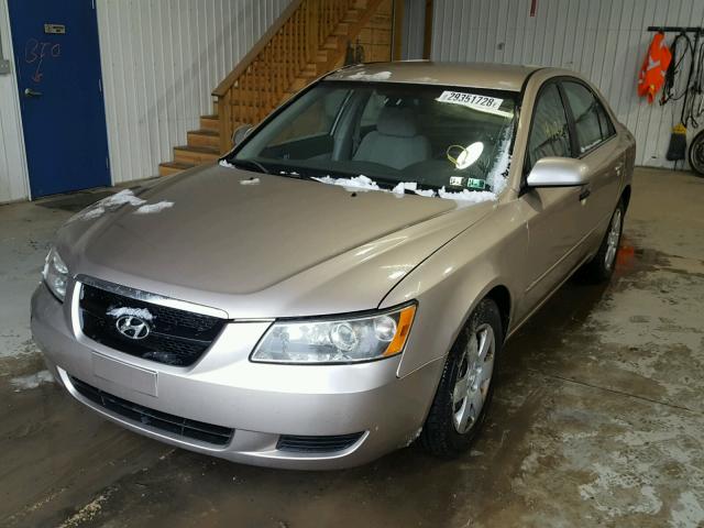 5NPET46C37H227721 - 2007 HYUNDAI SONATA GLS CREAM photo 2