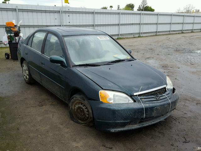 1HGES26721L053722 - 2001 HONDA CIVIC EX მწვანე ფოტო 1