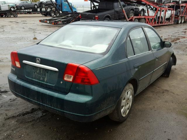 1HGES26721L053722 - 2001 HONDA CIVIC EX მწვანე ფოტო 4