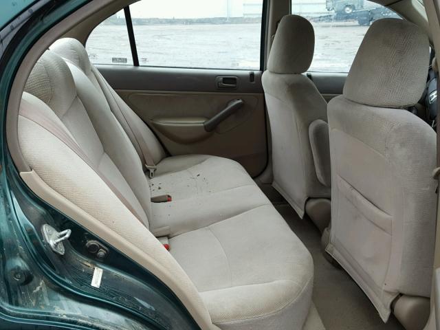 1HGES26721L053722 - 2001 HONDA CIVIC EX მწვანე ფოტო 6