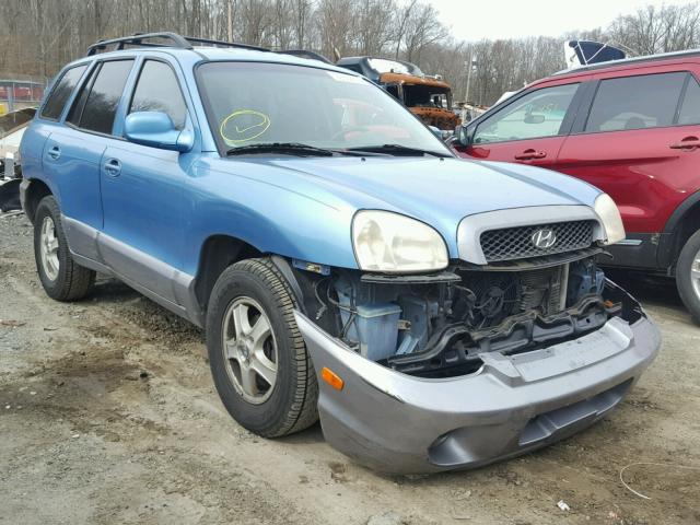 KM8SB12B44U713002 - 2004 HYUNDAI SANTA FE G BLUE photo 1