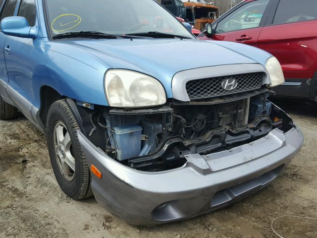 KM8SB12B44U713002 - 2004 HYUNDAI SANTA FE G BLUE photo 9