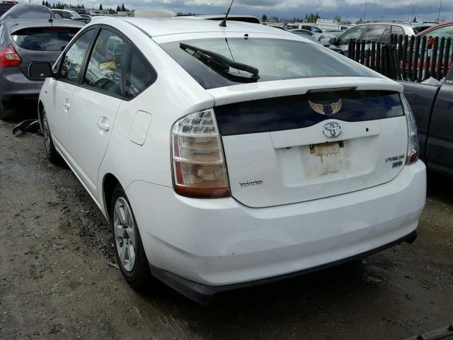 JTDKB20U277087970 - 2007 TOYOTA PRIUS WHITE photo 3