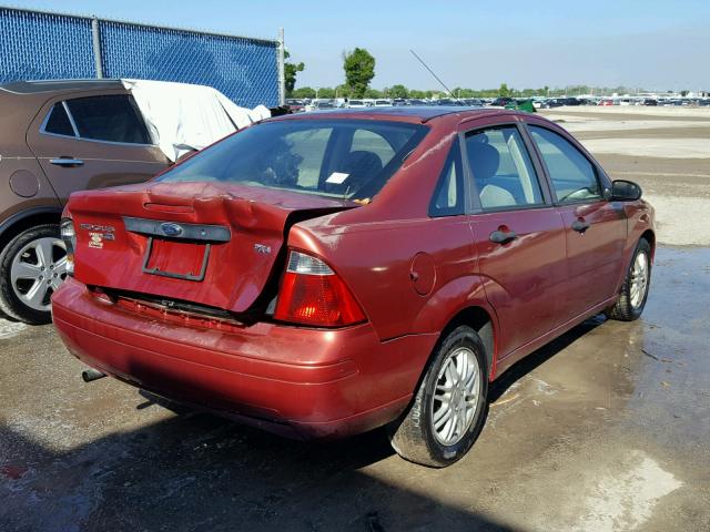 1FAFP34N45W187380 - 2005 FORD FOCUS ZX4 BURGUNDY photo 4