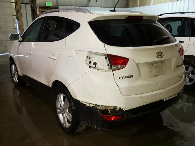 KM8JUCAC8BU270149 - 2011 HYUNDAI TUCSON GLS WHITE photo 3