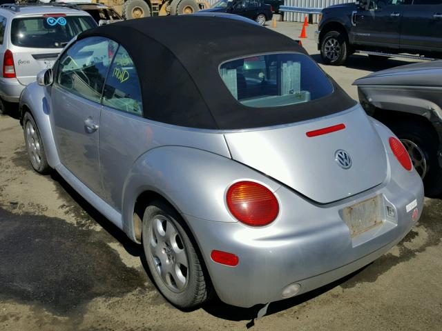 3VWCK21Y03M302572 - 2003 VOLKSWAGEN NEW BEETLE ვერცხლისფერი ფოტო 3