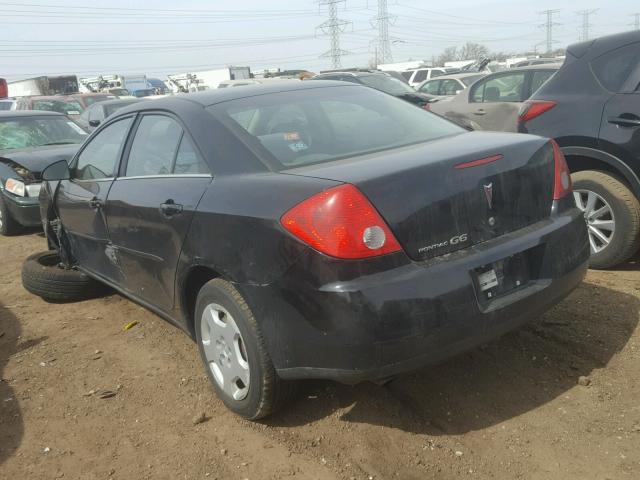 1G2ZF58B874136814 - 2007 PONTIAC G6 VALUE L BLACK photo 3