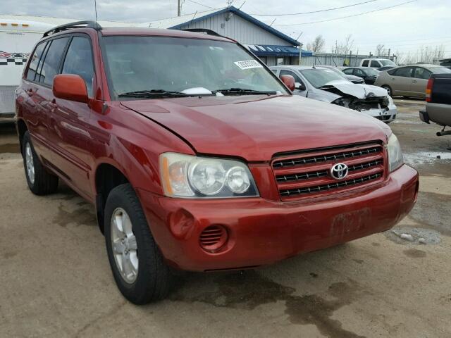 JTEHF21A020080242 - 2002 TOYOTA HIGHLANDER RED photo 1