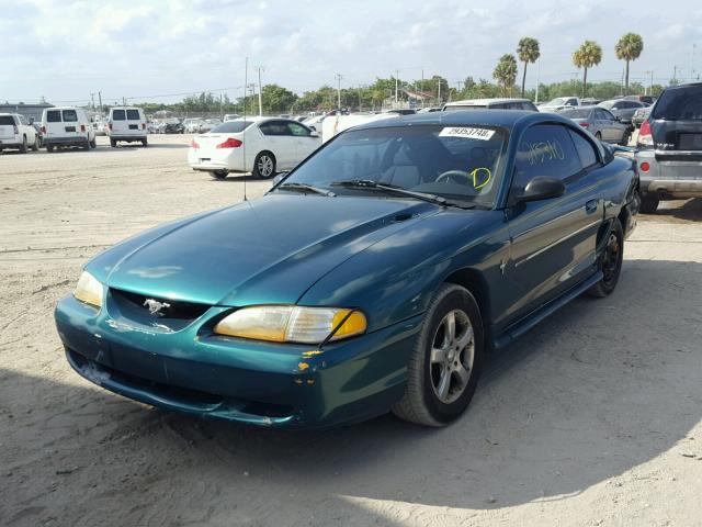 1FAFP404XWF123459 - 1998 FORD MUSTANG GREEN photo 2