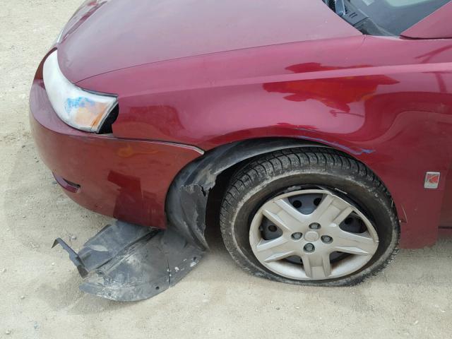 1G8AJ55F37Z129409 - 2007 SATURN ION LEVEL RED photo 9