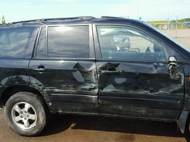 2HKYF18527H531401 - 2007 HONDA PILOT EXL BLACK photo 10