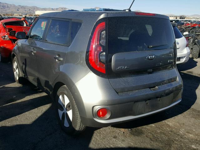 KNDJP3AE6H7019439 - 2017 KIA SOUL EV + GRAY photo 3