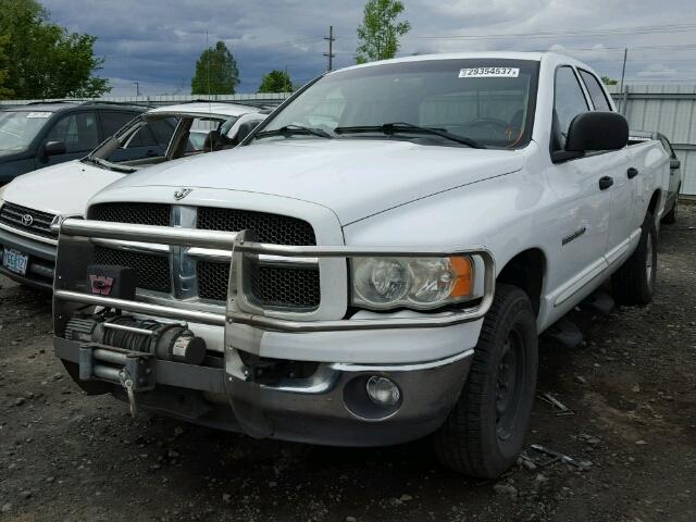 1B7HU18Z52J105856 - 2002 DODGE RAM 1500 WHITE photo 2