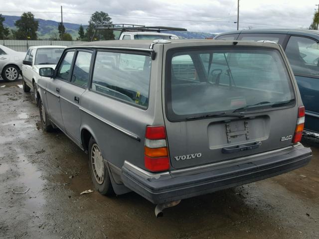 YV1AA8853M1884512 - 1991 VOLVO 240 BASE GRAY photo 3