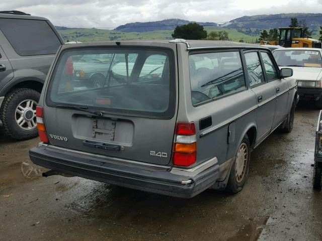 YV1AA8853M1884512 - 1991 VOLVO 240 BASE GRAY photo 4