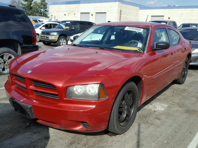 2B3KA43R08H204572 - 2008 DODGE CHARGER RED photo 2