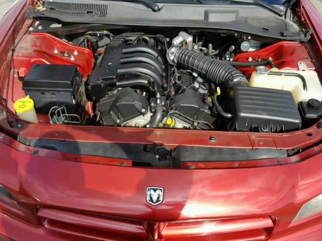 2B3KA43R08H204572 - 2008 DODGE CHARGER RED photo 7