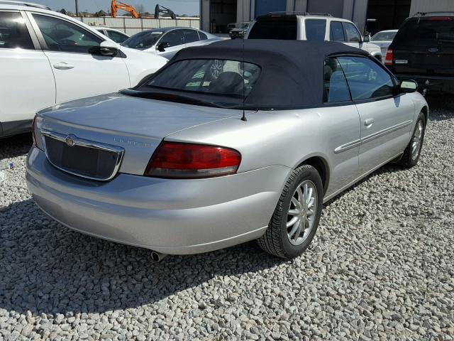 1C3EL65R63N524837 - 2003 CHRYSLER SEBRING LI SILVER photo 4