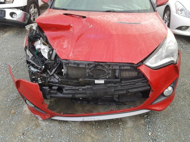 KMHTC6AE3DU128230 - 2013 HYUNDAI VELOSTER T RED photo 7