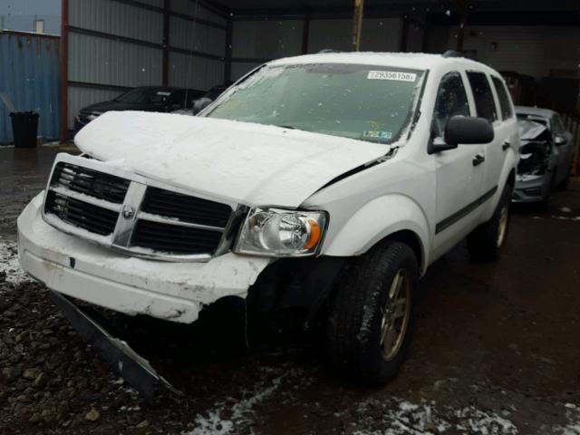 1D8HB48N38F133222 - 2008 DODGE DURANGO SL WHITE photo 2