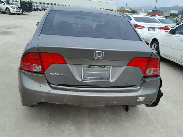 1HGFA15598L014489 - 2008 HONDA CIVIC LX GRAY photo 9