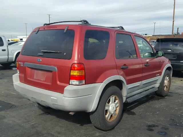 1FMYU031X1KC23157 - 2001 FORD ESCAPE XLT RED photo 4