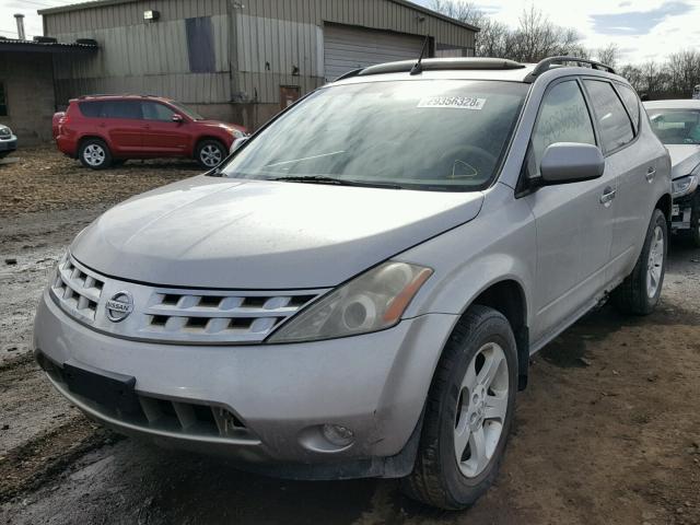 JN8AZ08W33W231161 - 2003 NISSAN MURANO SL SILVER photo 2