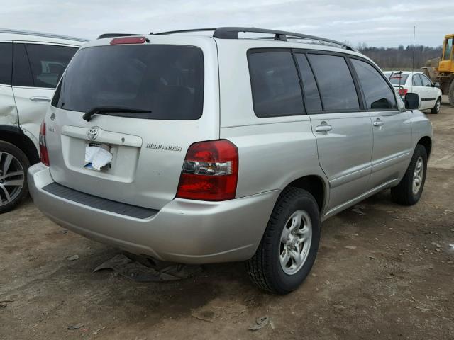 JTEGD21A160141489 - 2006 TOYOTA HIGHLANDER SILVER photo 4