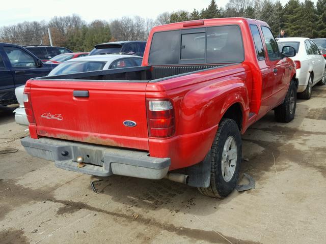 1FTYR15E14PA67500 - 2004 FORD RANGER SUP RED photo 4