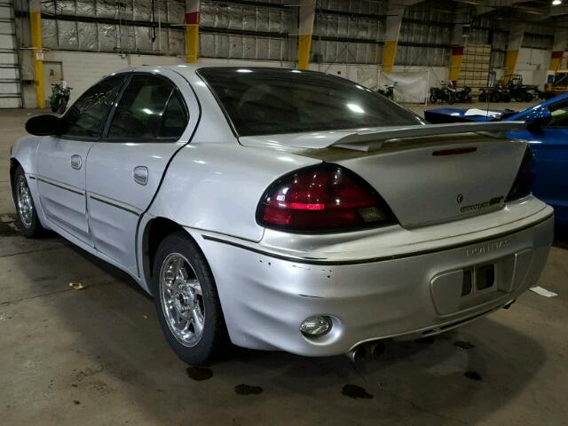 1G2NW52E52M684487 - 2002 PONTIAC GRAND AM G SILVER photo 3