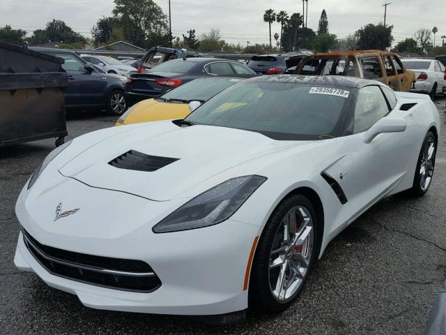 1G1YB2D70G5105949 - 2016 CHEVROLET CORVETTE S WHITE photo 2