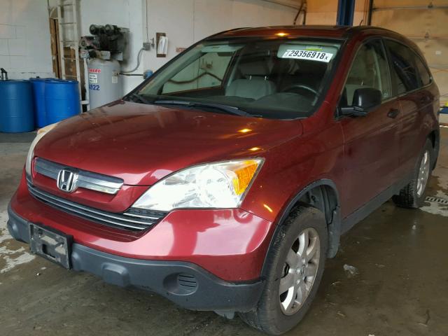 JHLRE38577C048519 - 2007 HONDA CR-V EX RED photo 2